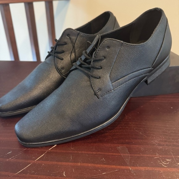 Calvin Klein Benton 2 Black textured oxford men’s dress shoes size 9 - Picture 4 of 13